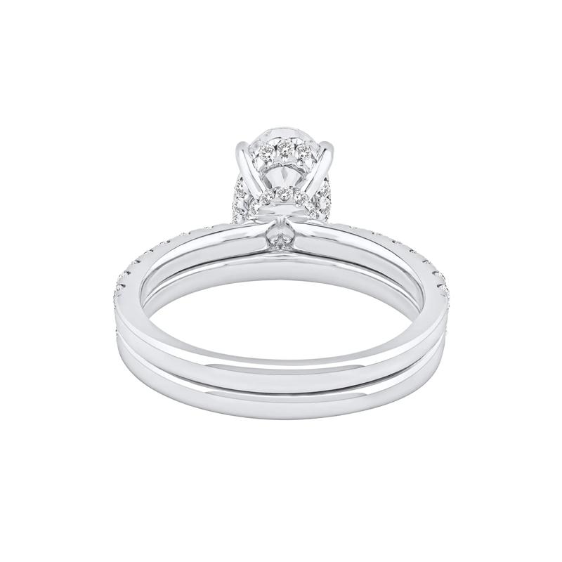 Charlotte Lab Grown Diamond Oval-Shaped Engagement Ring Set in 14K White Gold (2 3/4 ct. tw.) – Image 4 of 5
