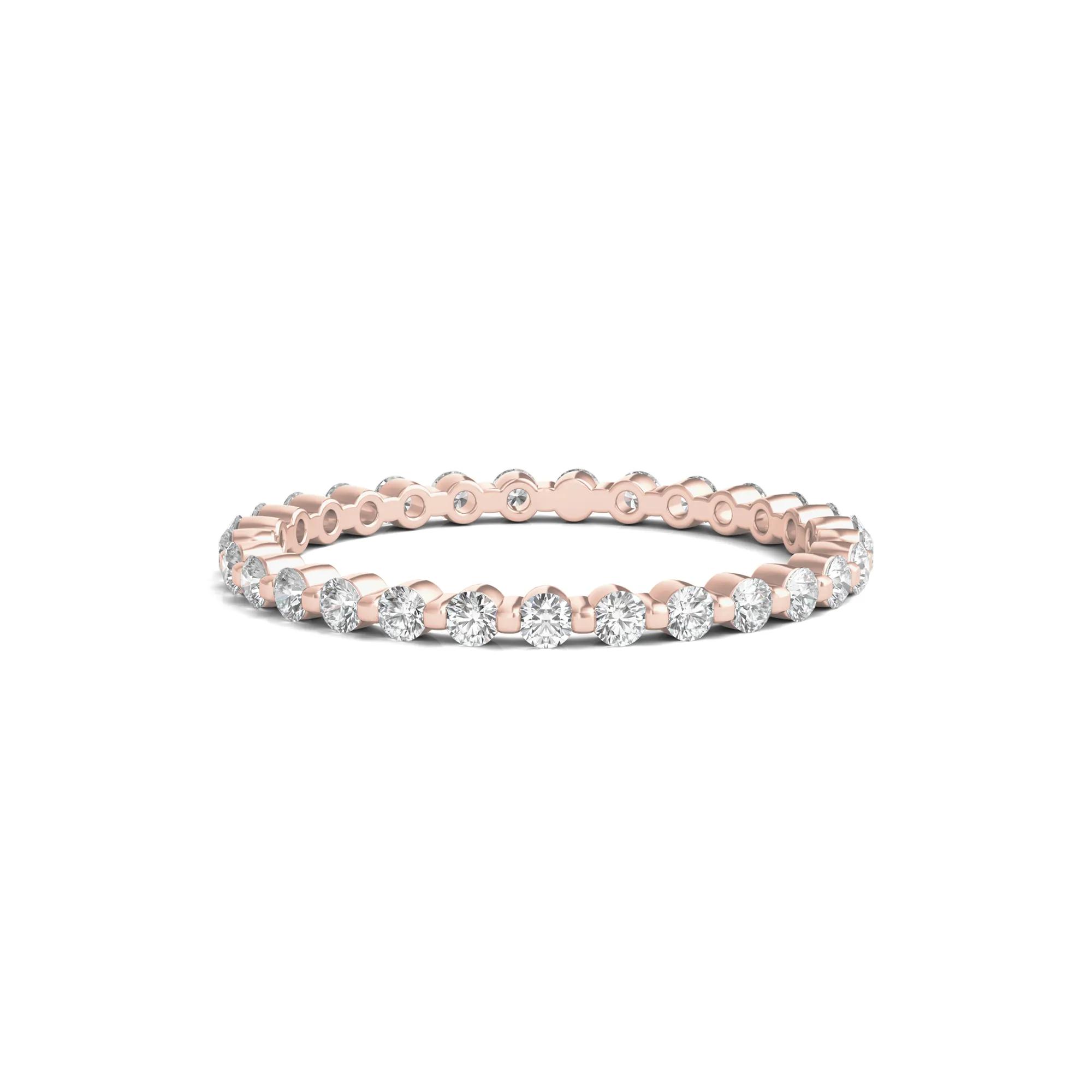1/2 ct. tw. Round Brilliant-Cut Lab Grown Diamond Eternity Band Ring | 14k Rose Gold | Size 8 | Helzberg Lab Grown Diamonds