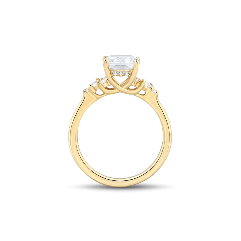 Lab Grown Radiant-Cut Diamond Engagement Ring in 14K Yellow Gold &#40;3 1/3 ct. tw.&#41; – Image 2 of 3