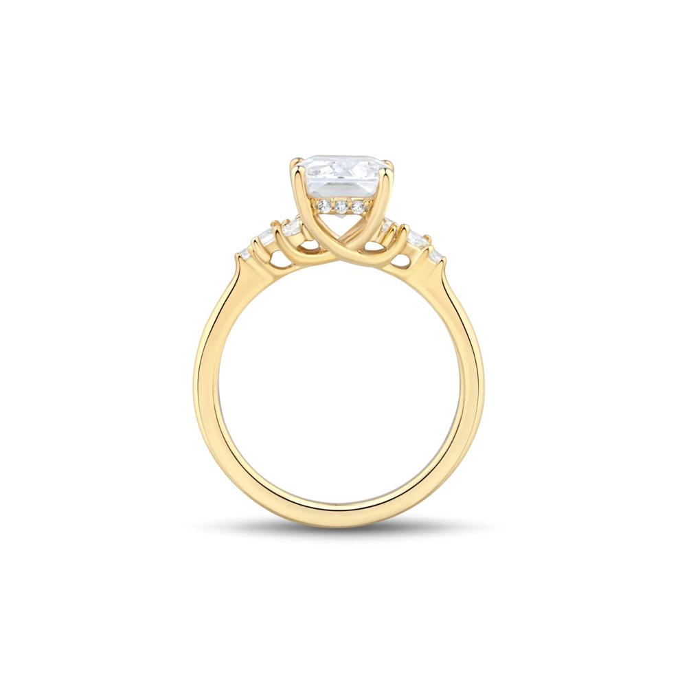 Lab Grown Radiant-Cut Diamond Engagement Ring in 14K Yellow Gold (3 1/3 ct. tw.) – Image 2 of 3