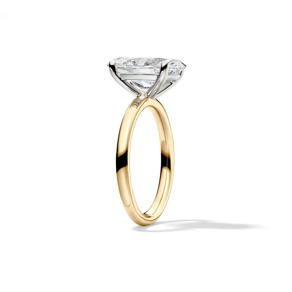 Lab Grown Diamond Oval Solitaire Engagement Ring in 14K Yellow Gold (4 ct.) – Image 3 of 4