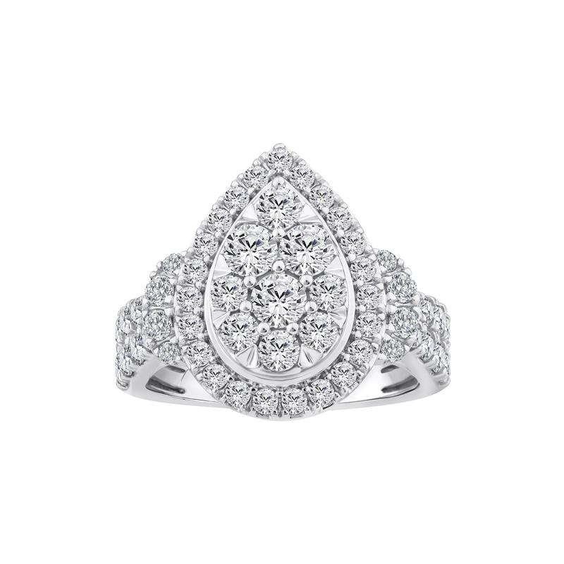 Diamond Composite Engagement Ring in 10K White Gold (2 ct. tw.) – Image 1 of 3
