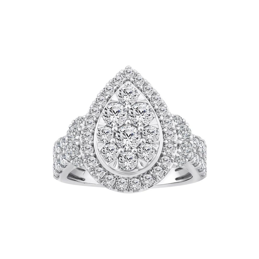 Diamond Composite Engagement Ring in 10K White Gold (2 ct. tw.) – Image 1 of 3