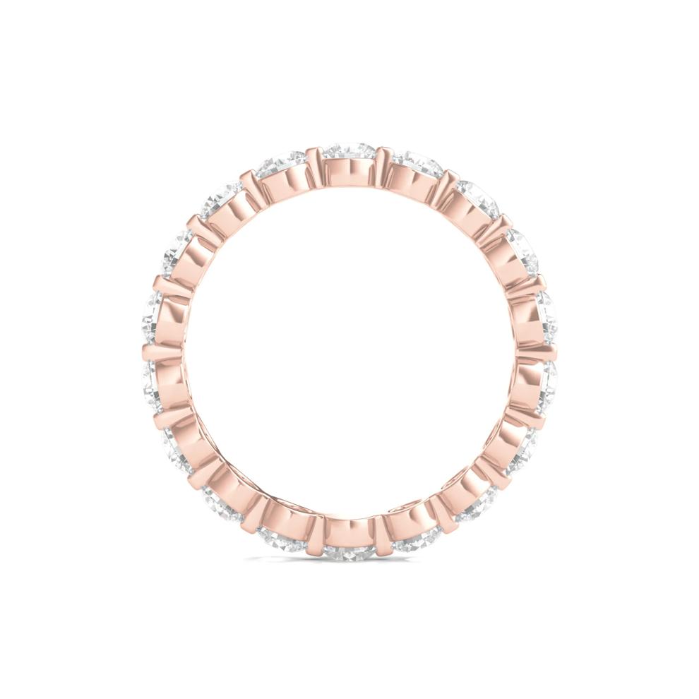 Round Brilliant-Cut Lab Grown Diamond Eternity Band in 14k Rose Gold (2 ct. tw.) – Image 2 of 3