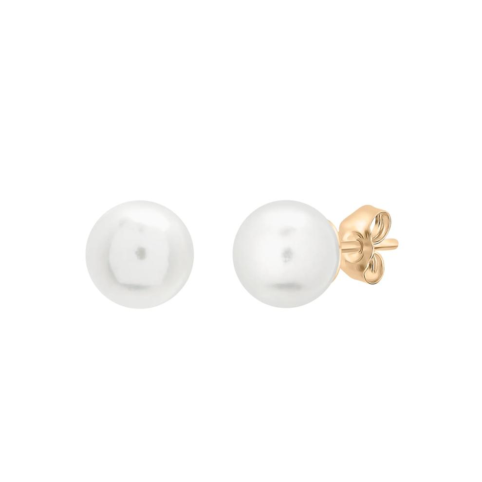Akoya Pearl Stud Earrings in 14K Yellow Gold – Image 1 of 1