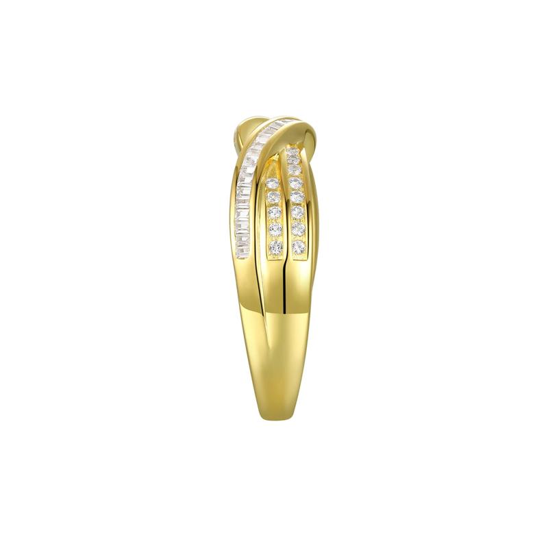 Baguette &amp; Round Diamond Ring in 10K Yellow Gold &#40;1/3 ct. tw.&#41; – Image 3 of 3