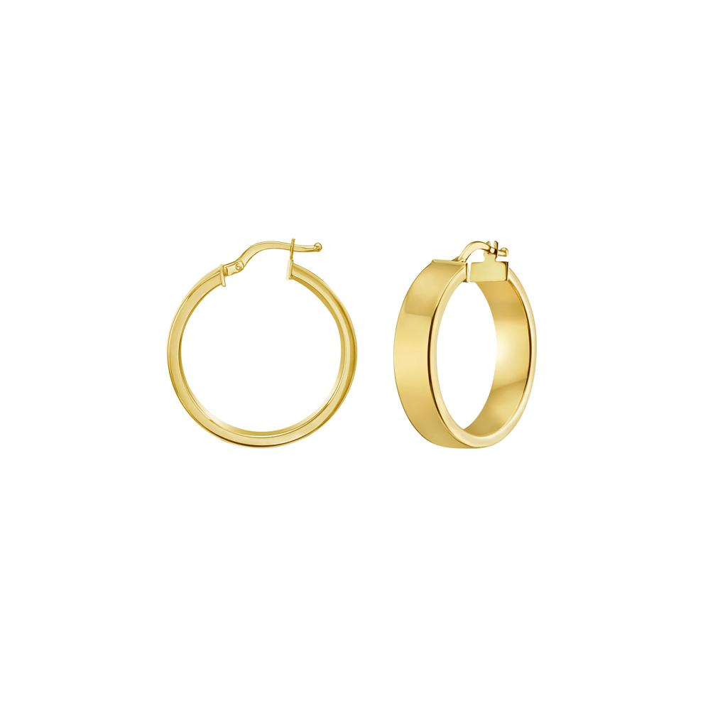 Polished Hoop Earrings in 14K Yellow Gold, 6MM – Image 1 of 1