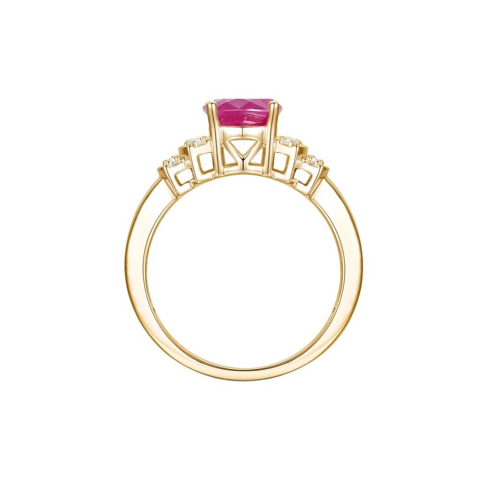 Gemstone and Diamond Ring in 14K Gold (1/5 ct. tw.) – Image 2 of 3