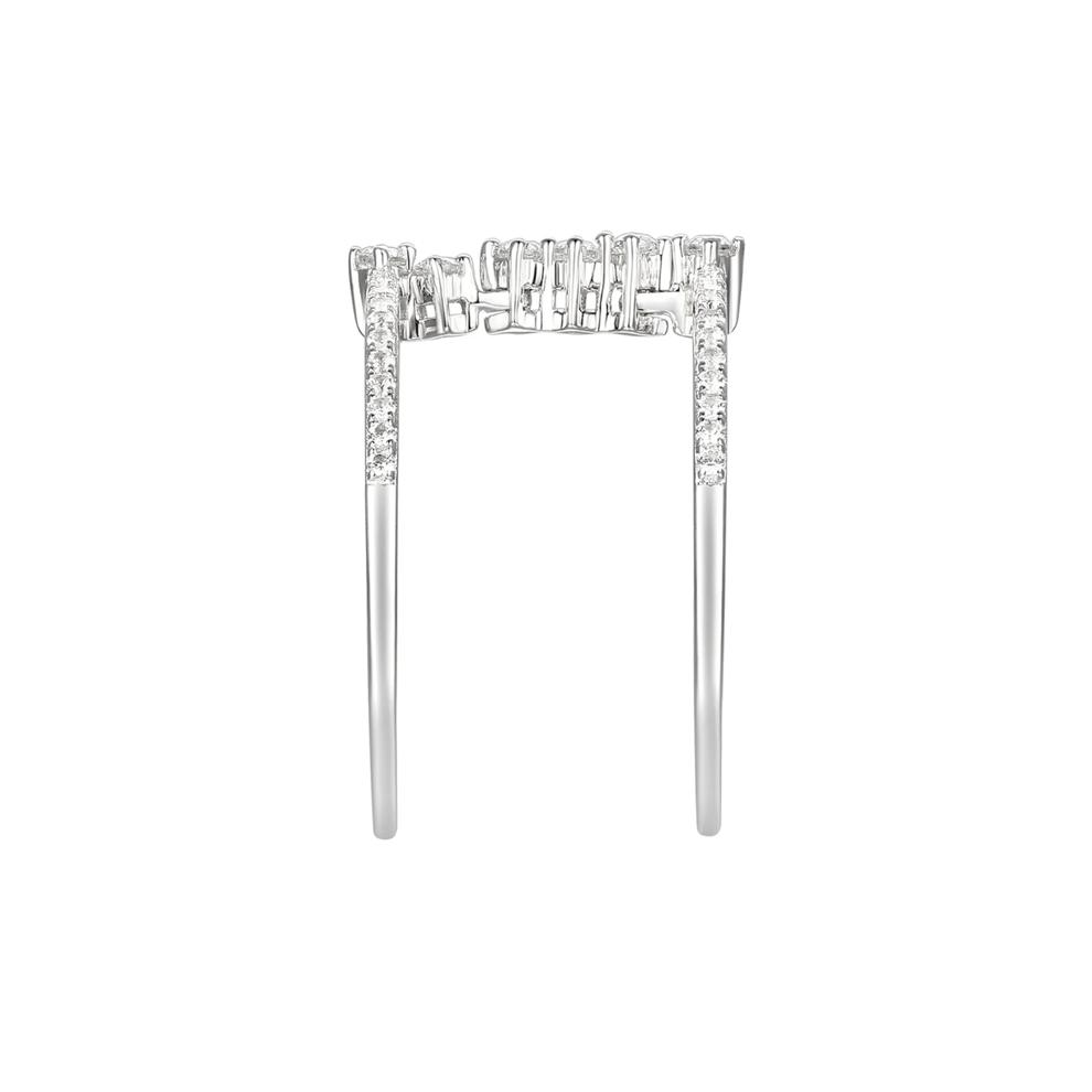 Diamond Double Band Stack Ring in 10K White Gold (1/3 ct. tw.) – Image 3 of 3