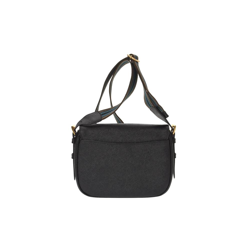 Pre-Owned Prada Saffiano Flap Web Strap Shoulder Bag Small  Crossbody – Image 2 of 7