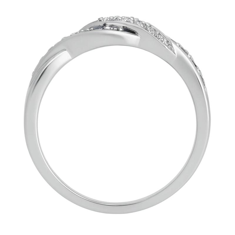 Blue Sapphire &amp; Diamond Band Ring in 10K White Gold (1/4 ct. tw.) – Image 2 of 3