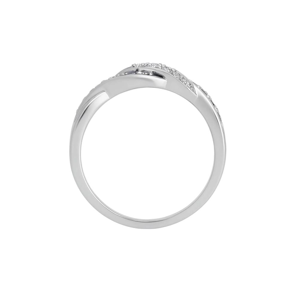 Blue Sapphire &amp; Diamond Band Ring in 10K White Gold (1/4 ct. tw.) – Image 2 of 3