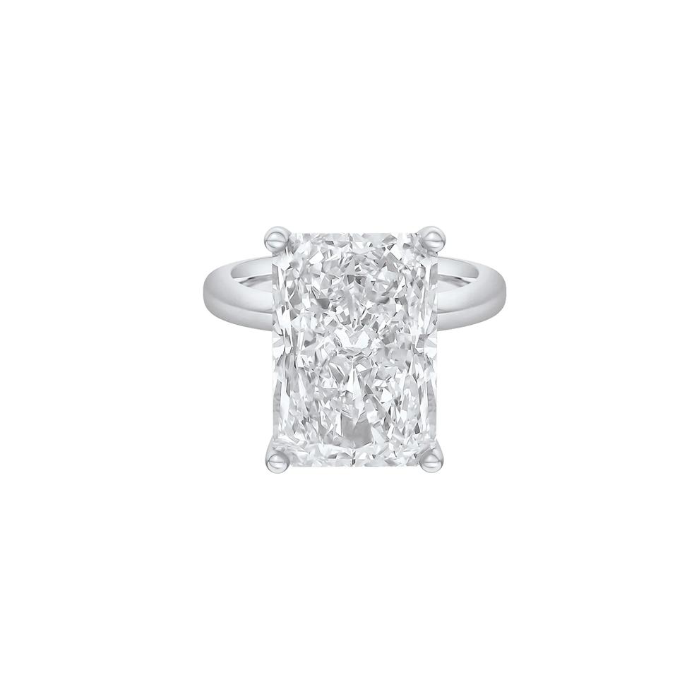 Lab Grown Diamond Radiant-Cut Solitaire Ring in Platinum (10 ct.) – Image 1 of 4