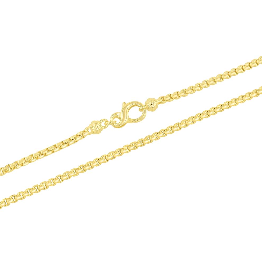 Men's Box Chain Necklace in Vermeil, 3.0MM, 20" – Image 2 of 3