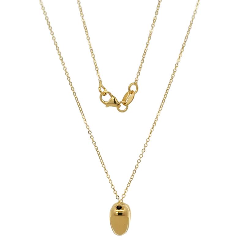 Puff Heart Necklace in 14K Yellow Gold – Image 2 of 2