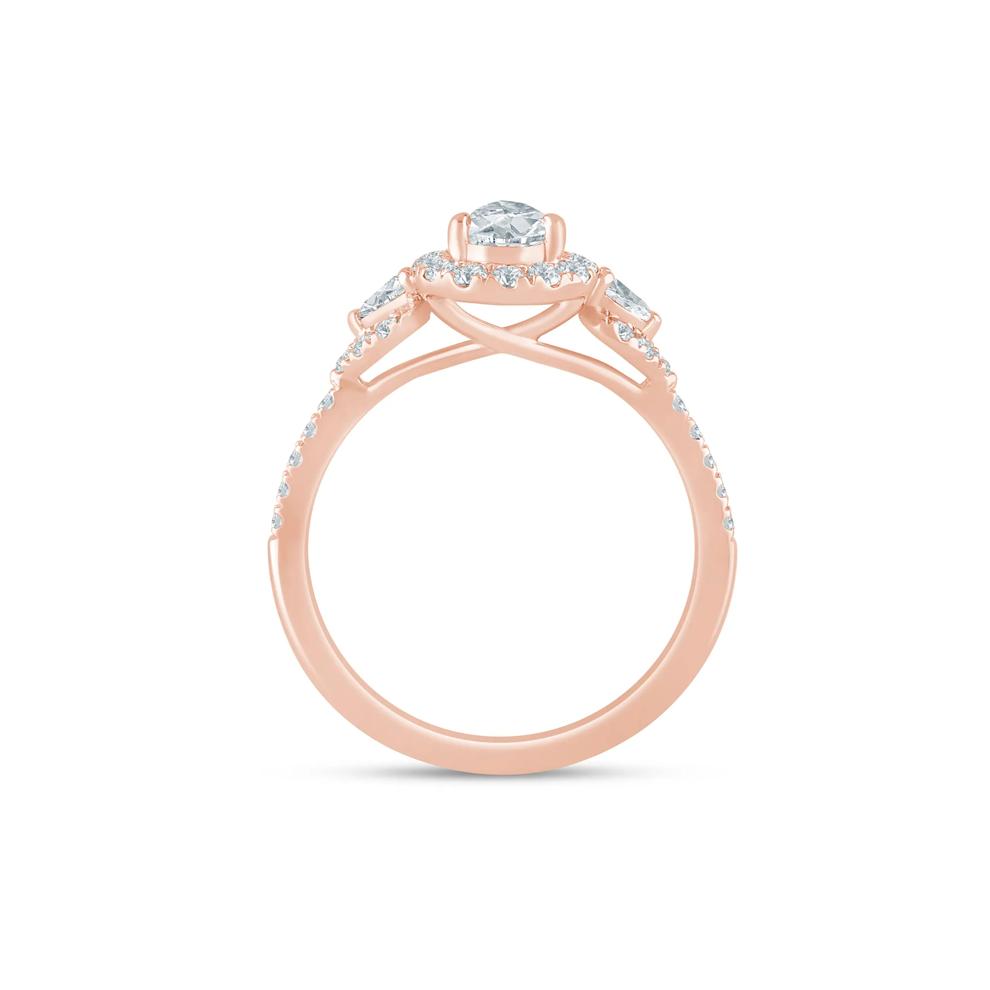 Lab Grown Diamond Pear Engagement Ring in 14K Rose Gold (1 ct. tw.) – Image 2 of 3