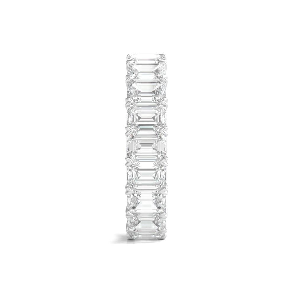 Lab Grown Emerald-Cut Diamond Eternity Band in 14K White Gold (5 ct. tw.)  – Image 3 of 3