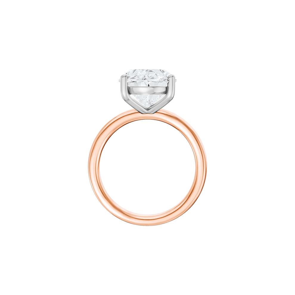 Lab Grown Diamond Oval Solitaire Engagement Ring in 14K Rose &amp; White Gold (5 ct. tw.) – Image 2 of 4