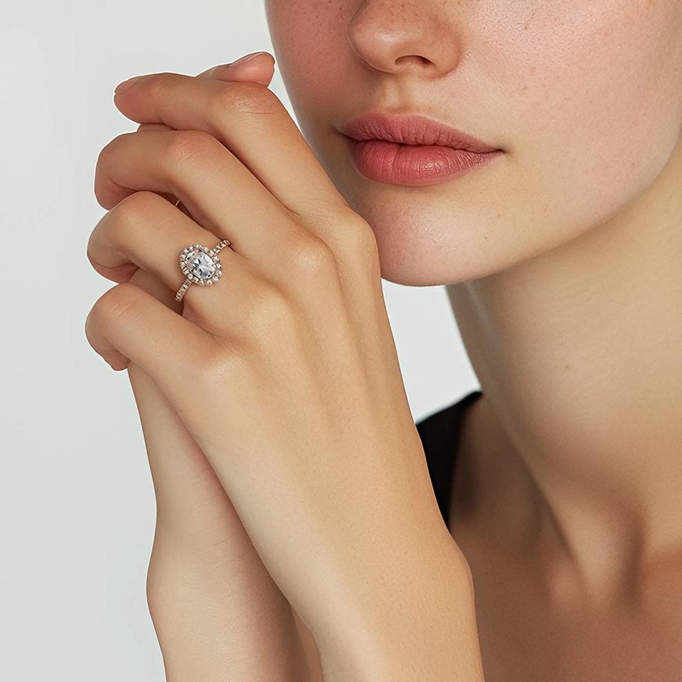 Lab Grown Diamond Oval-Shaped Engagement Ring in 14K White Gold (1 3/4 ct. tw.) – Image 5 of 5