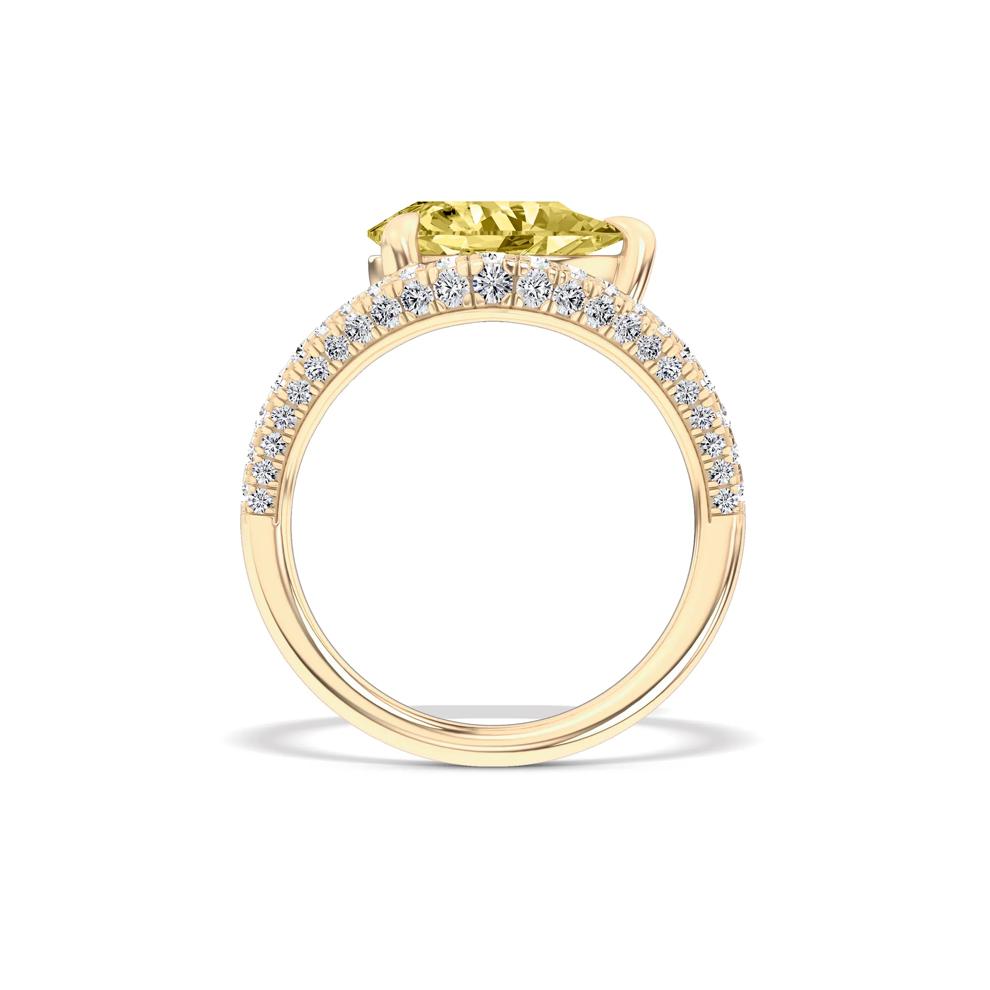 Lab Grown Diamond Yellow Pear-Shaped Engagement Set in 14K Yellow Gold (2 5/8 ct. tw.) – Image 2 of 4