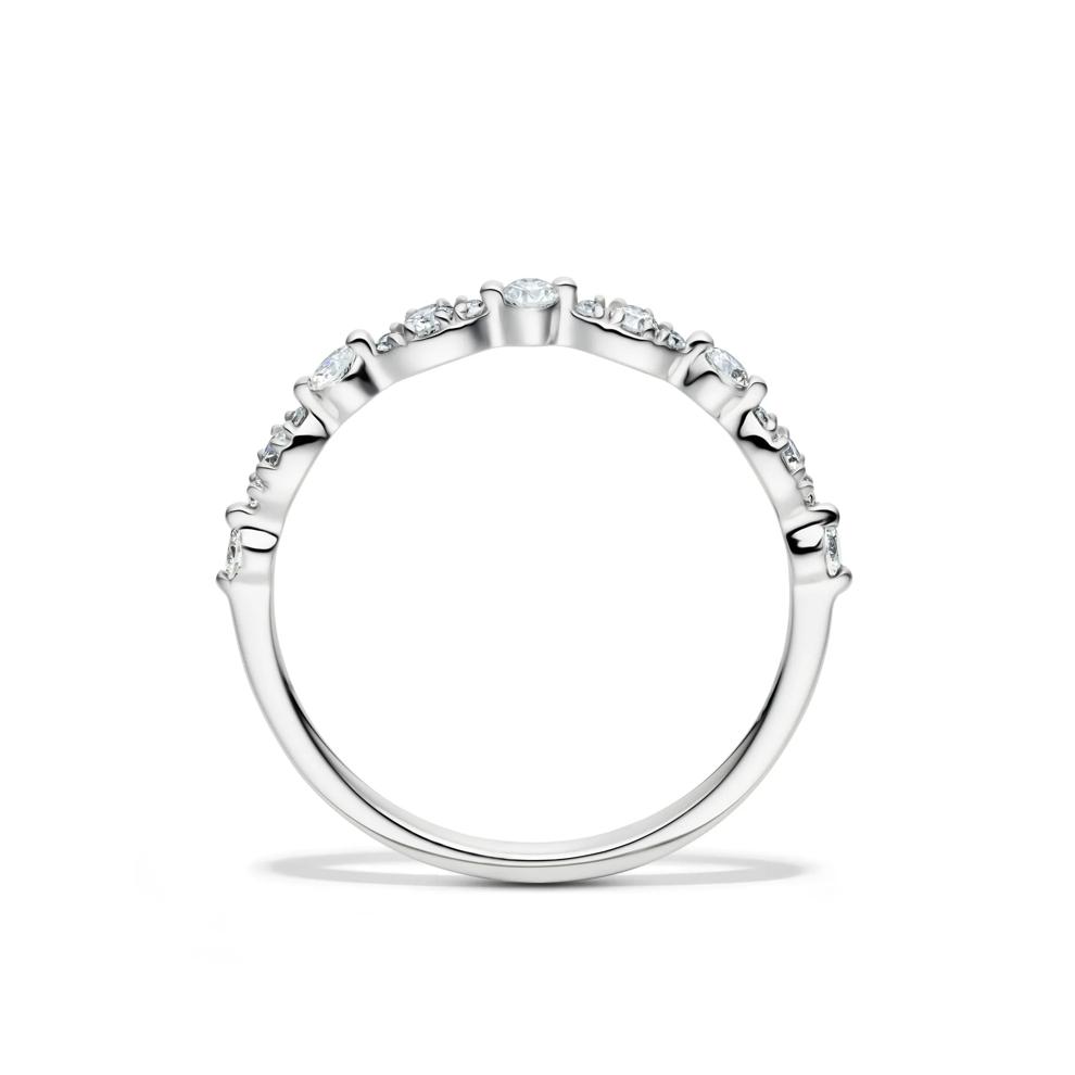 Scalloped Diamond Anniversary Band in 10K white Gold (1/4 ct. tw.) – Image 2 of 4