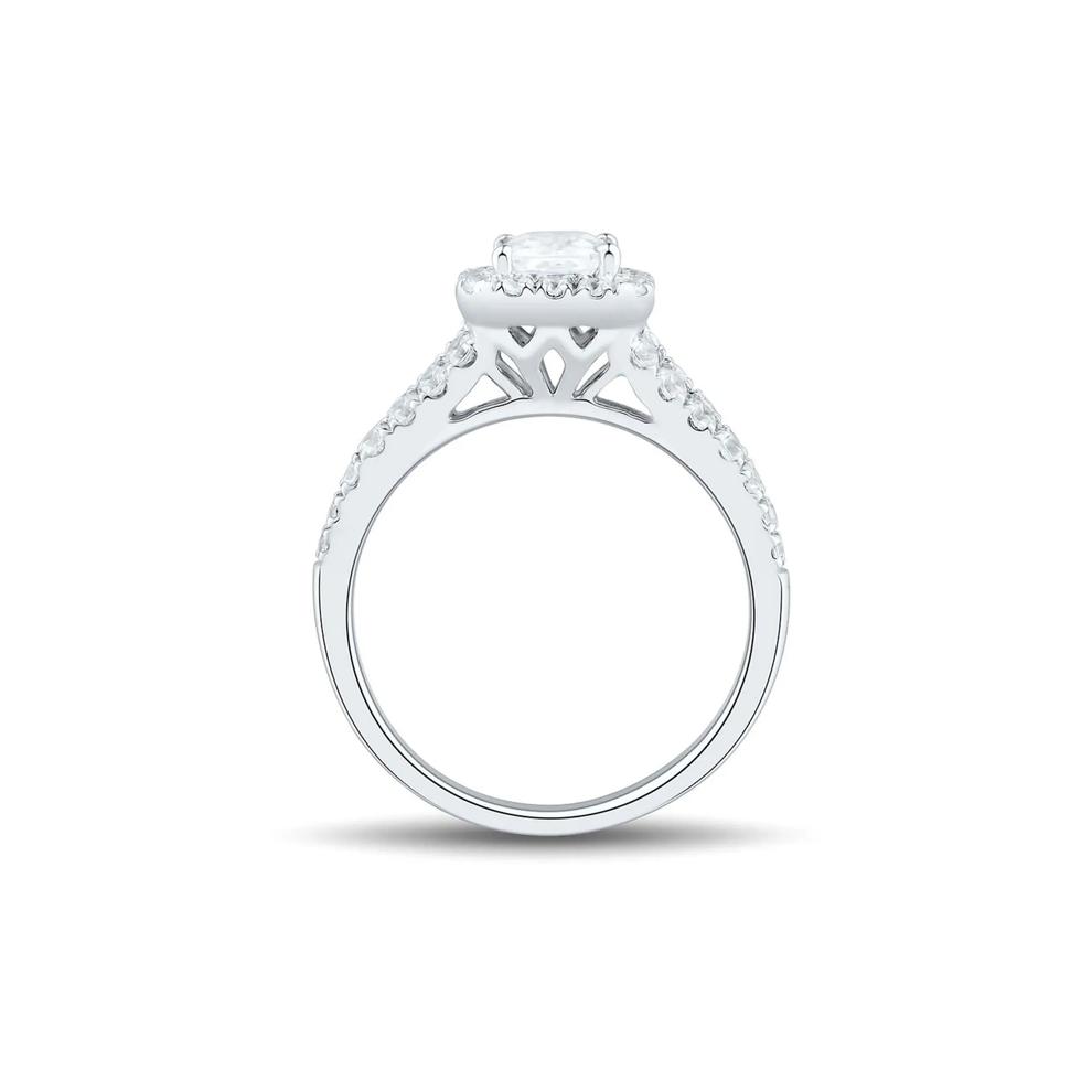 2 ct. tw. Lab Grown Diamond Halo Engagement Ring in 14K White Gold – Image 2 of 3