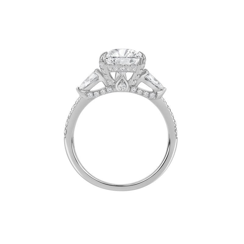 River Lab Grown Diamond Pear-Shaped Engagement Ring in 14K White Gold &#40;3-1/4 ct. tw.&#41; – Image 2 of 5