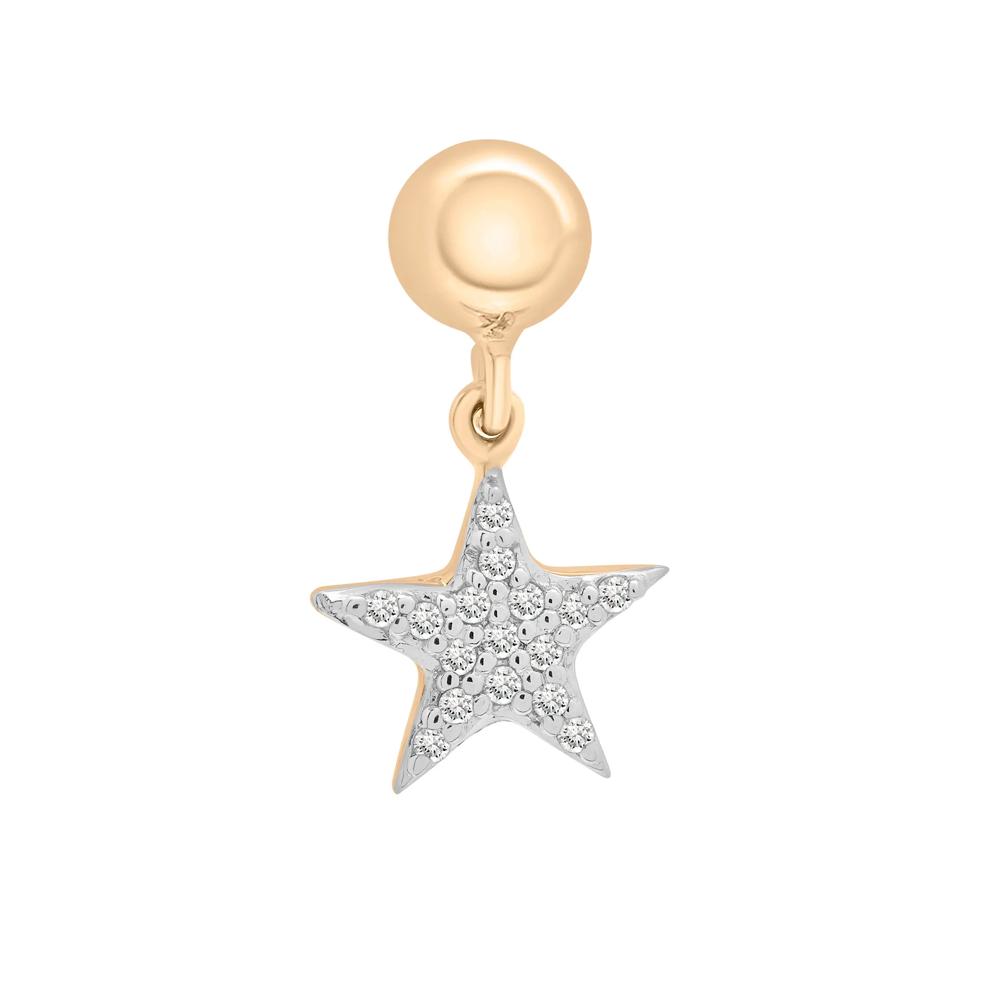Diamond Accent Star Bead Charm in Vermeil – Image 1 of 3