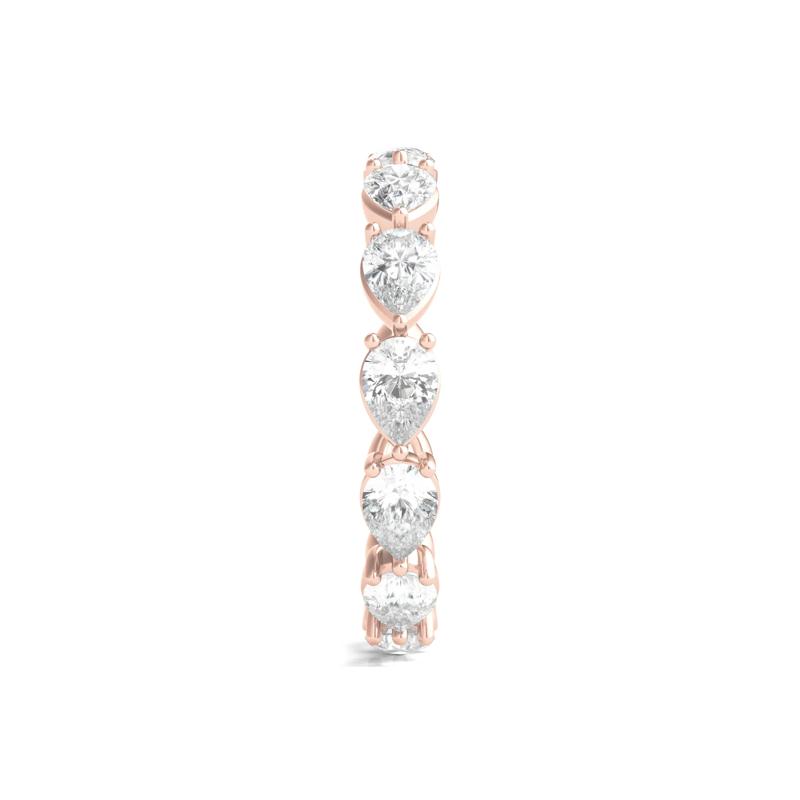 Pear-Cut Lab Grown Diamond Eternity Band in 14k Rose Gold &#40;2 ct. tw.&#41; – Image 3 of 3