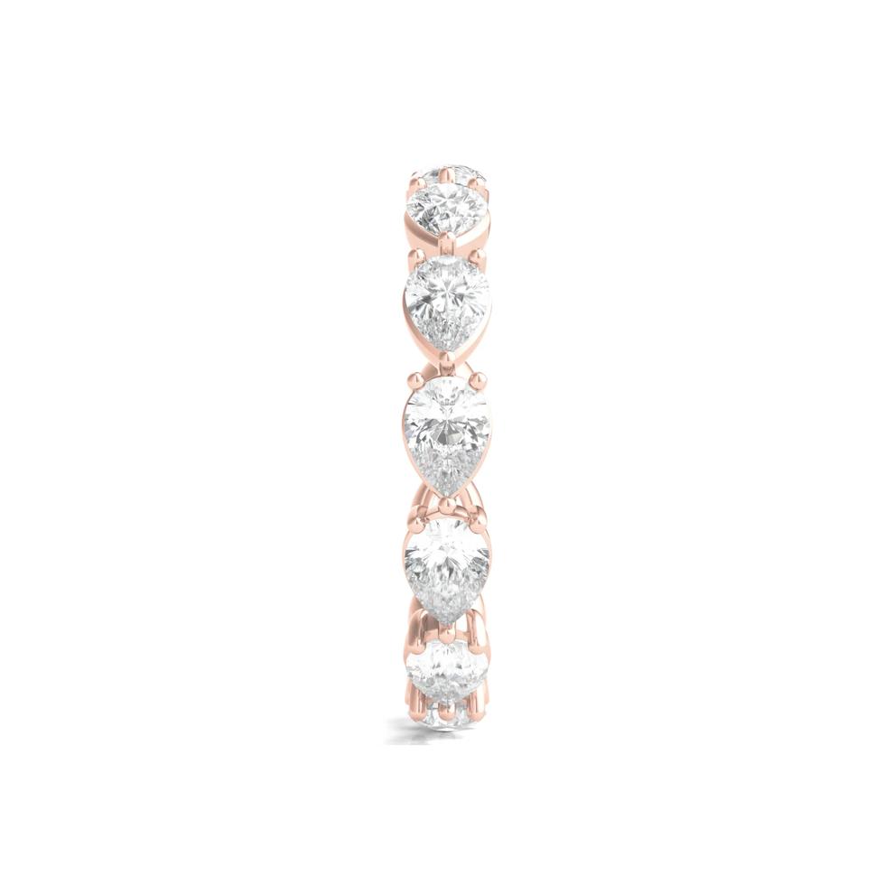 Pear-Cut Lab Grown Diamond Eternity Band in 14k Rose Gold (2 ct. tw.) – Image 3 of 3