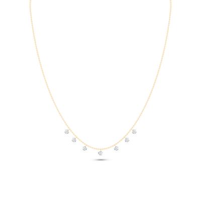 Lab Grown Diamond Pierced Station Necklace in 14K Yellow Gold (1 1/2 ct. tw.)