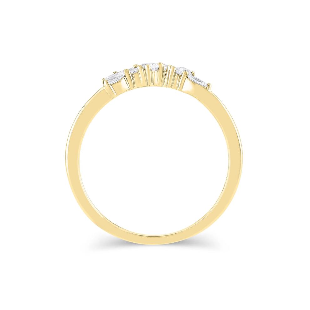Lab Grown Diamond Mixed-Shape Contour Band in 14K Yellow Gold (1/3 ct. tw.) – Image 2 of 3