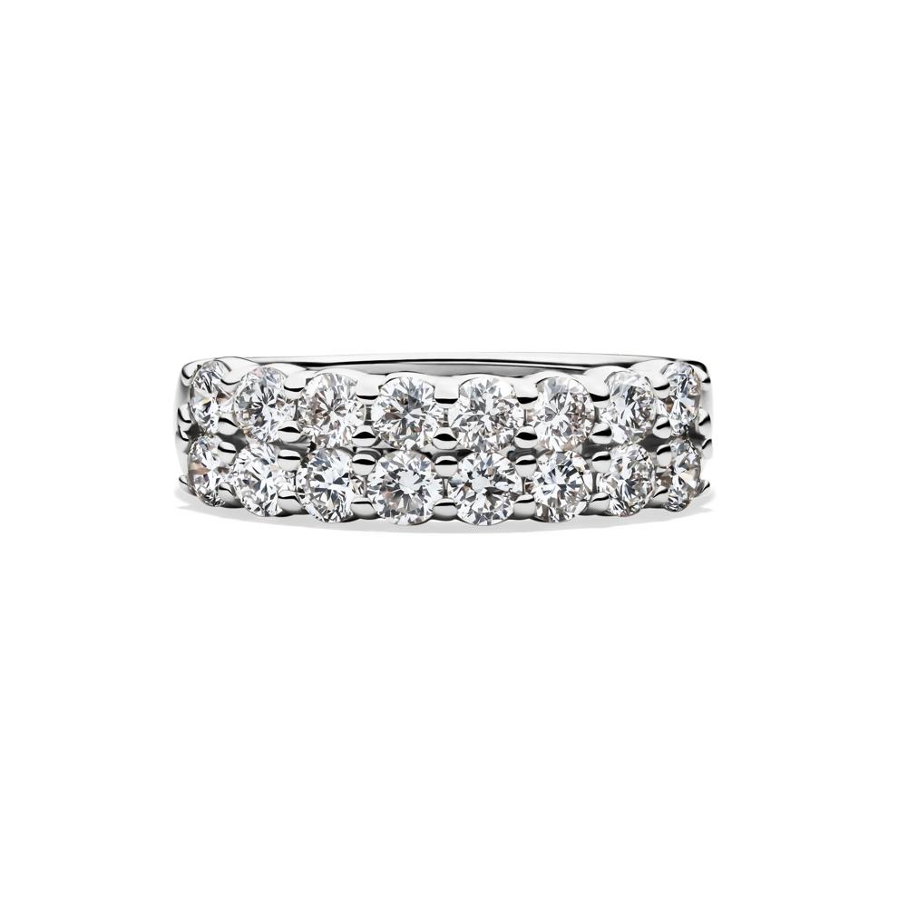 Lab Grown Diamond Double Row Anniversary Band in 10K White Gold (1 &frac12; ct. tw.)  – Image 1 of 4