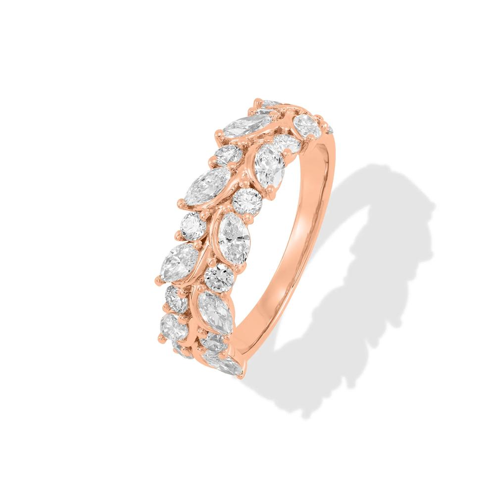 Lab Grown Diamond Marquise &amp; Round Band in 10K Rose Gold (1 1/2 ct. tw.) – Image 4 of 4