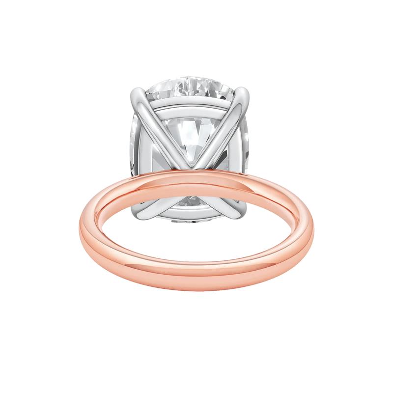 Lab Grown Diamond Elongated Cushion-Cut Engagement Ring in 14K Rose and White Gold &#40;8 ct. tw.&#41; – Image 4 of 4