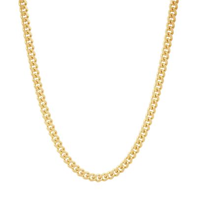 Cuban Chain Necklace in Vermeil, 3.6MM, 17"