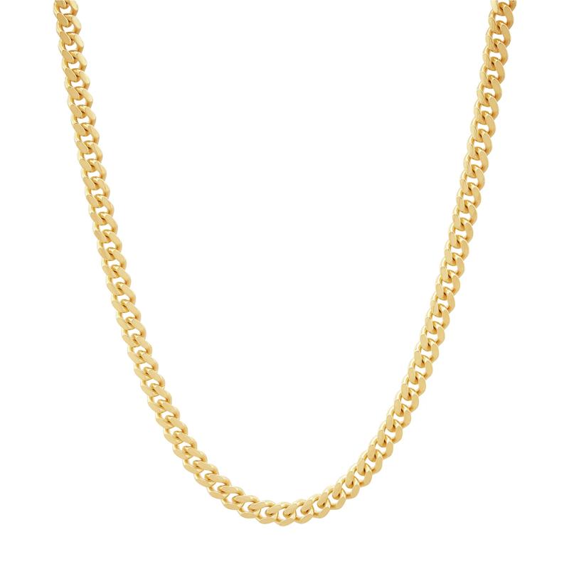Cuban Chain Necklace in Vermeil, 3.6MM, 17&quot; – Image 1 of 4