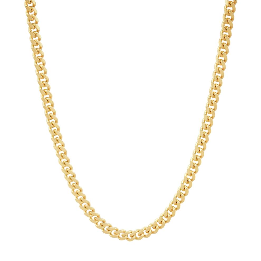Cuban Chain Necklace in Vermeil, 3.6MM, 17" – Image 1 of 4