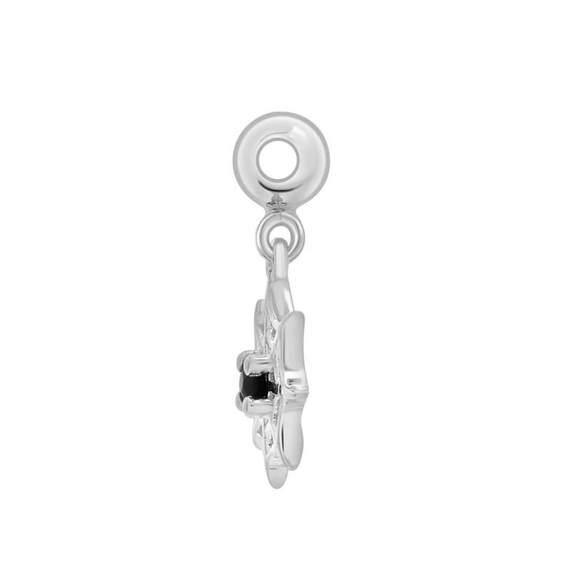Black Onyx Spiderweb Bead Charm in Sterling Silver – Image 2 of 3