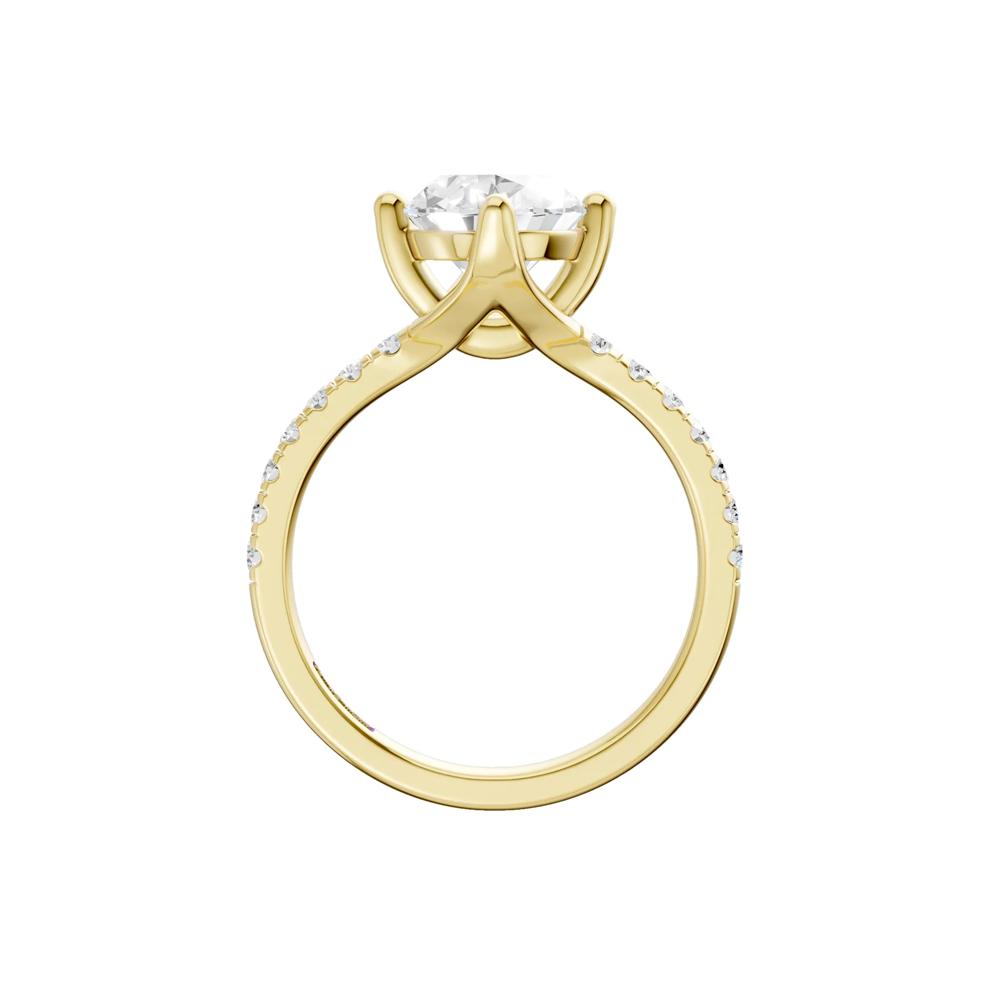 Carrie Lab Grown Diamond Engagement Ring in 18K Yellow Gold (3 1/4 ct. tw.) – Image 4 of 5