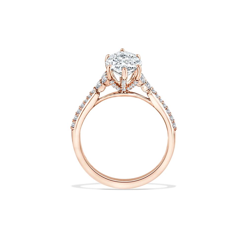 Lab Grown Diamond Marquise Engagement Set in 14K Rose Gold (3 ct. tw.) – Image 2 of 6
