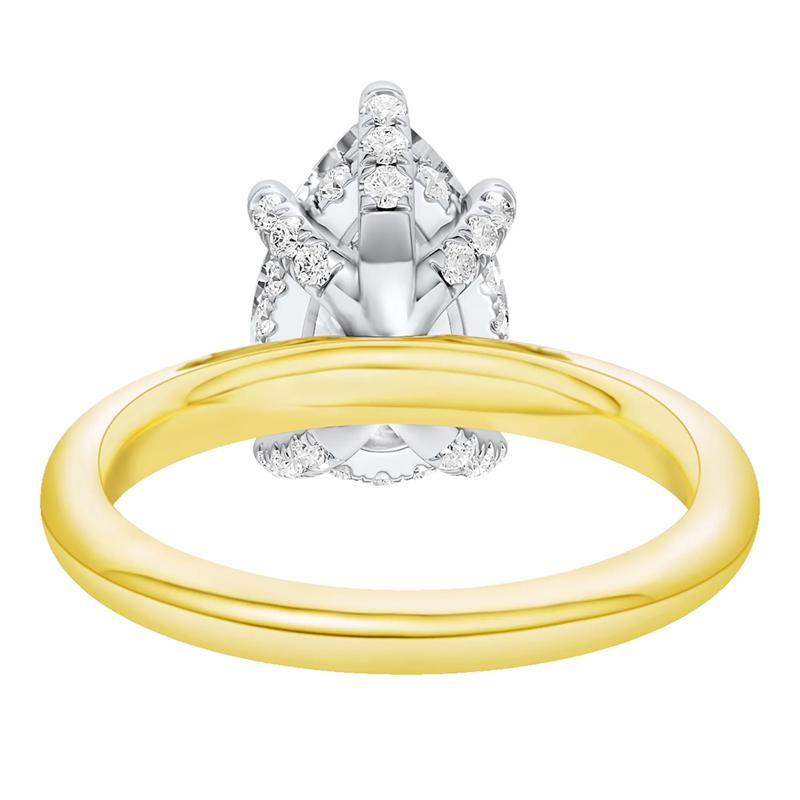 Tinsley Lab Grown Diamond Pear-Shaped Engagement Ring in 14K Yellow &amp; White Gold &#40;3 1/5 ct. tw.&#41; – Image 5 of 5