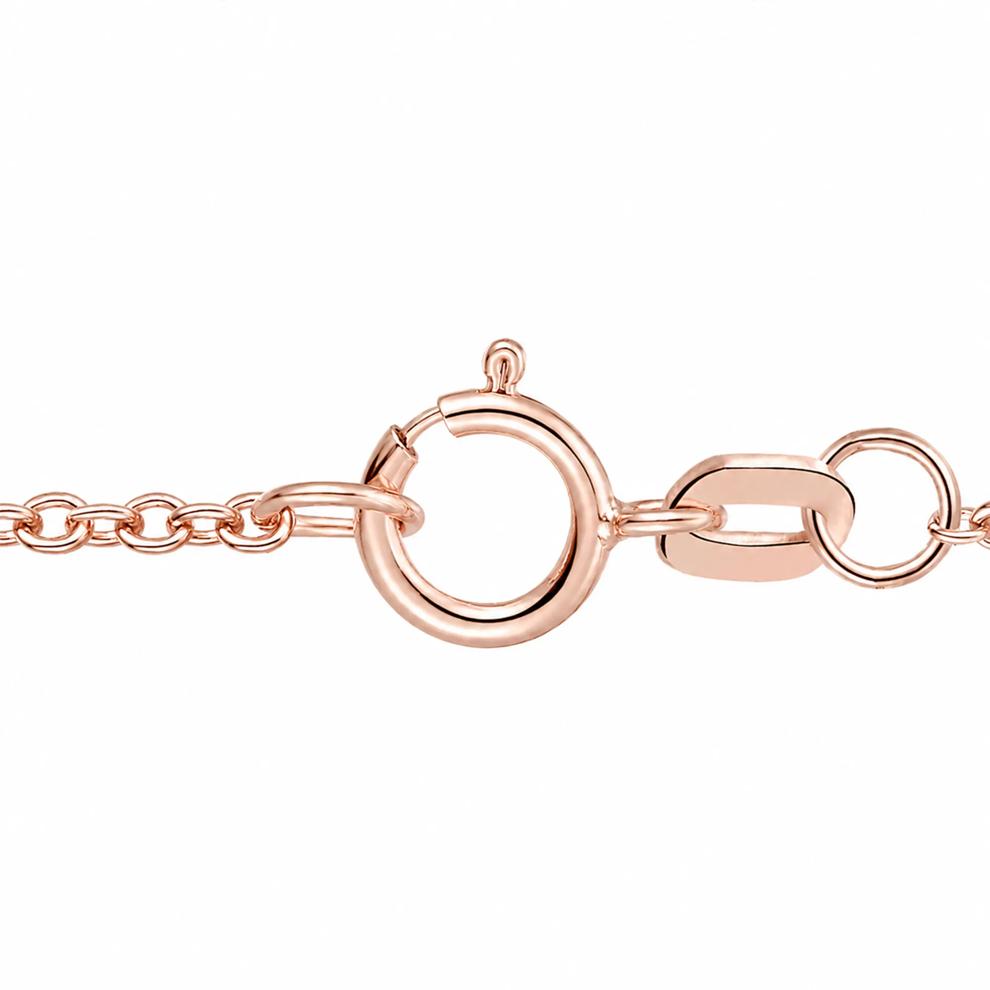 Morganite &amp; Diamond Halo Pendant in 10K Rose Gold (1/8 ct. tw.) – Image 3 of 4