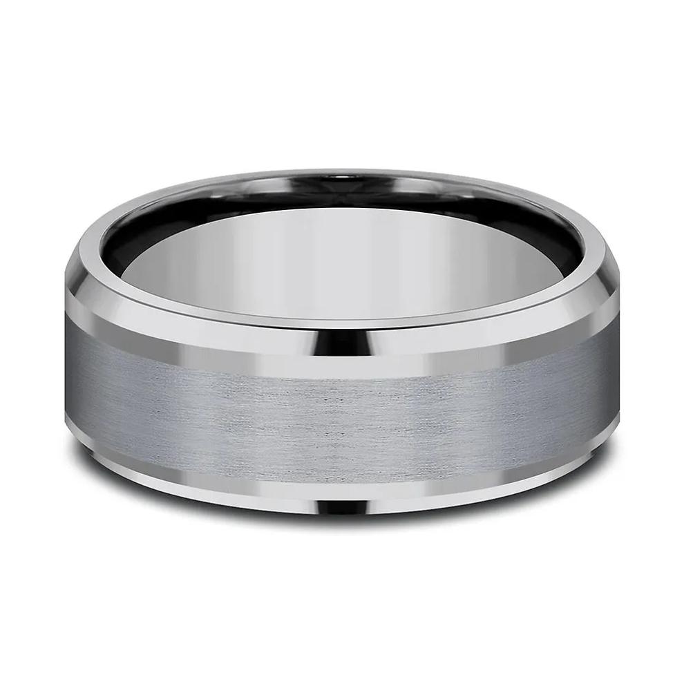 Men's Satin Finish Band in Tantalum, 8MM – Image 1 of 3