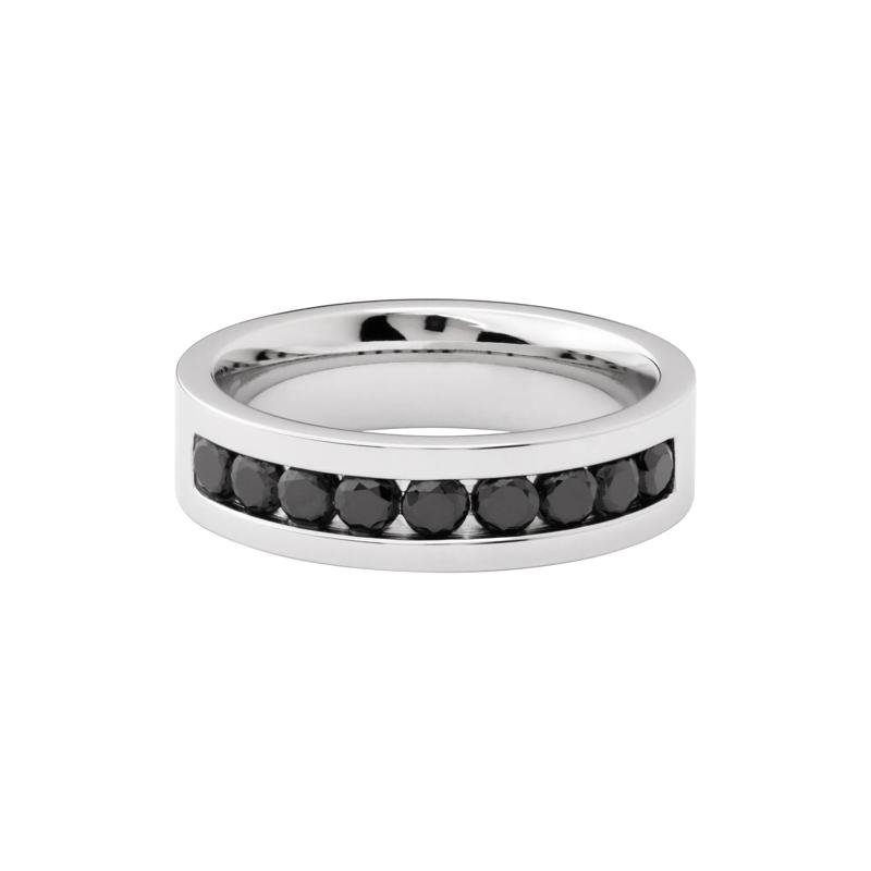 Men&#39;s Black Diamond Band in Cobalt Chrome, 6MM, &#40;7/8 ct. tw.&#41; – Image 1 of 3