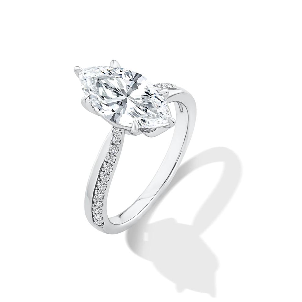 Lab Grown Diamond Marquise Engagement Ring in Platinum (2 3/4 ct. tw.) – Image 4 of 4