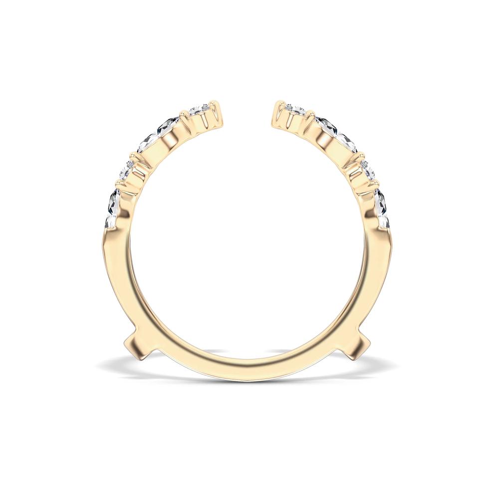 Lab Grown Diamond Marquise &amp; Round Open Insert in 14K Yellow Gold (5/8 ct. tw.) – Image 2 of 4