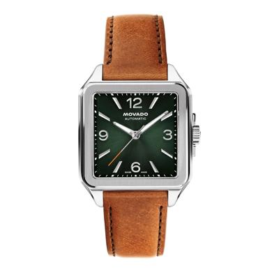 Men's Heritage 1917 Watch in Cognac Leather and Stainless Steel