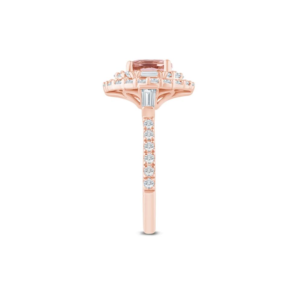 Morganite and Diamond Oval Ring in 14K Rose Gold (7/8 ct. tw.) – Image 3 of 3