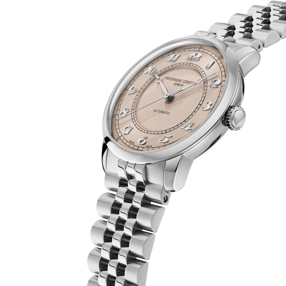 Men's Classics Watch With a Salmon Dial and Stainless Steel Bracelet – Image 3 of 3